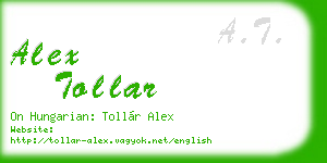 alex tollar business card