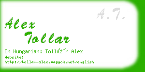 alex tollar business card